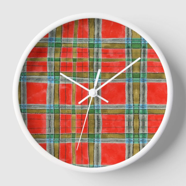 Horloge Mur ronde MAC BAIN TARTAN (Recto)