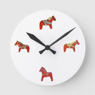 Horloge Mur Rouge Dala Horloge