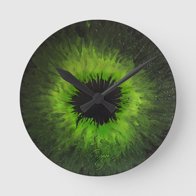 Horloge Mur Vert Iris (Recto)
