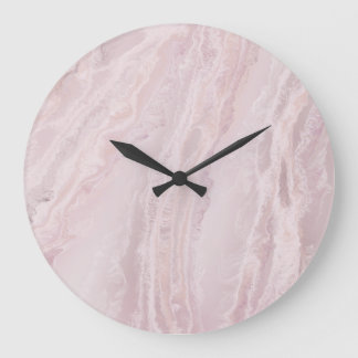 Horloge mural acrylique rose délicate