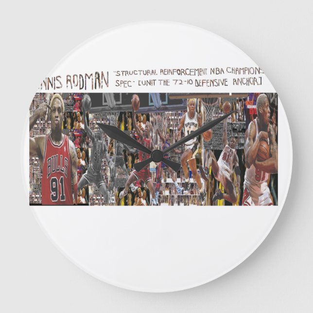 Horloge murale 200 portraits de Dennis Rodman (Recto)