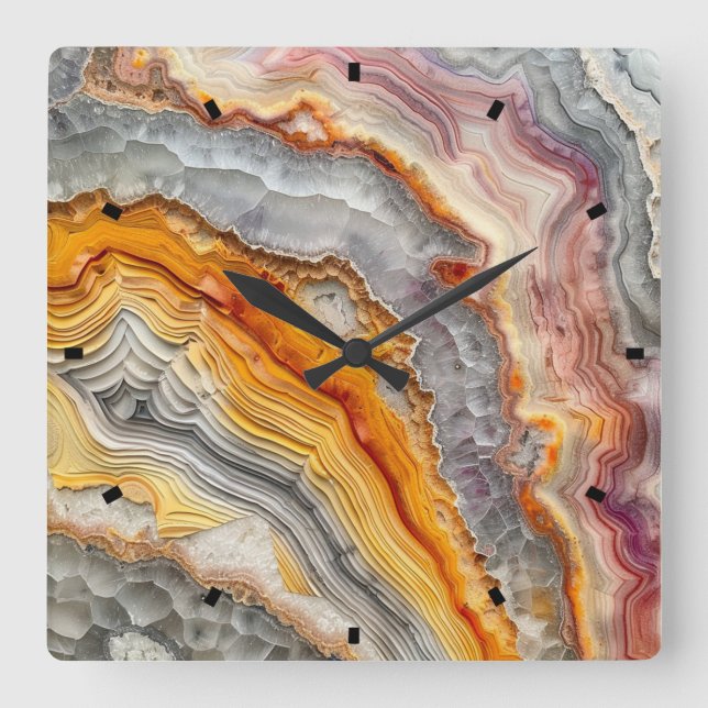 Horloge murale 3 D Agate (Recto)
