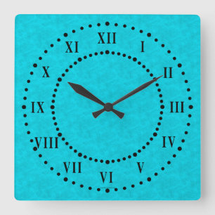 Horloge murale à chiffres romains en aspect parche