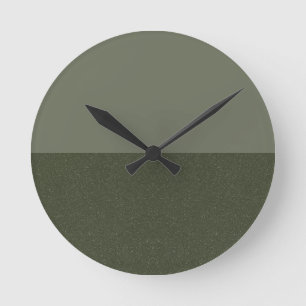 Horloge murale à deux tons vert mousse - Minimalis