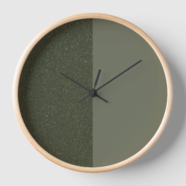 Horloge murale à deux tons vert mousse - personnal (Recto)