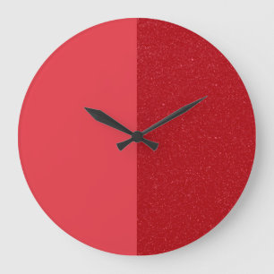 Horloge murale à double finition rouge tomate frac