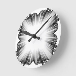 Horloge murale à éclat fractal moderne - Mono abst