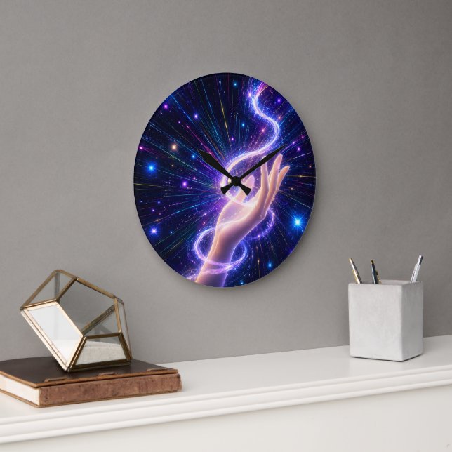 Horloge murale à énergie violette céleste (Bureau)