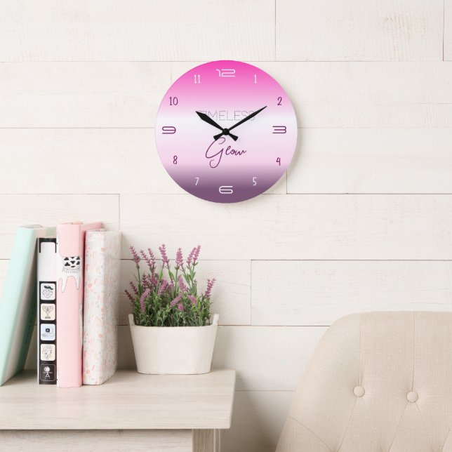 Horloge Murale à Gradient Lumineux Intemporel (Salle de lecture)
