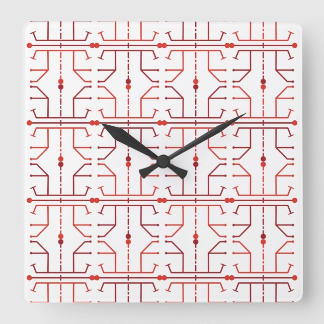Horloge murale à motif abstrait de hiéroglyphes (Recto)