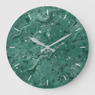 Horloge murale à motif de marbre vert