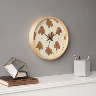 Horloge murale à motif de pâte à cookies