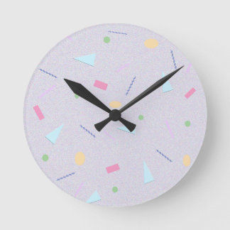 Horloge murale à motif géométrique des années 80 v