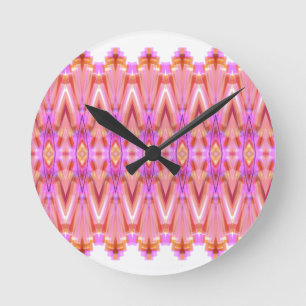 Horloge murale à motif rose