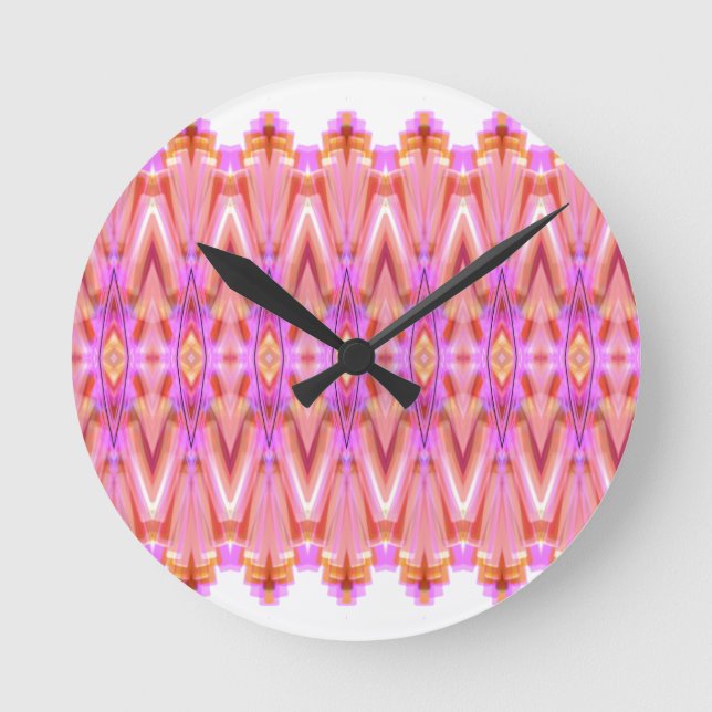 Horloge murale à motif rose (Recto)