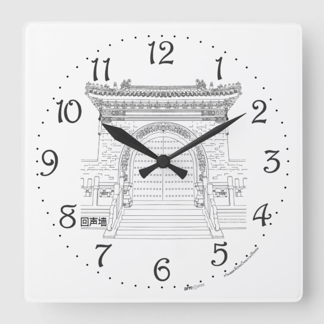 Horloge murale à porte murale Echo (Recto)