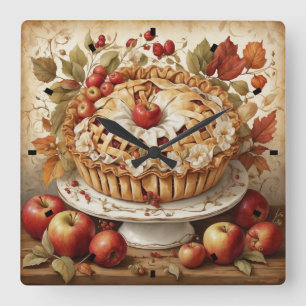 Horloge murale à tarte d'automne