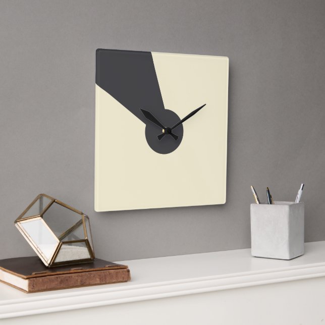 Horloge murale à trou de serrure en charbon de boi (Bureau)
