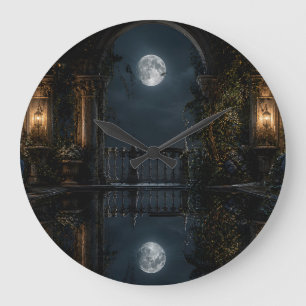 Horloge murale à voûte de pleine lune