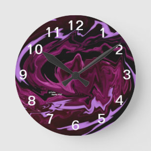 Horloge murale abstraite de colorant de cravate
