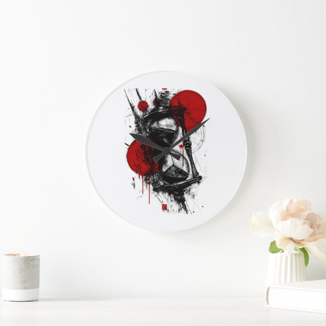 Horloge murale abstraite en forme de sablier (Maison)