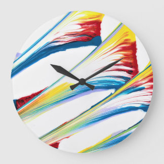 Horloge murale abstraite rayée sauvage Tag Along 3