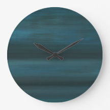 Horloge murale abstraite ronde bleue et pluie