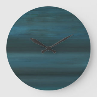 Horloge murale abstraite ronde bleue et pluie