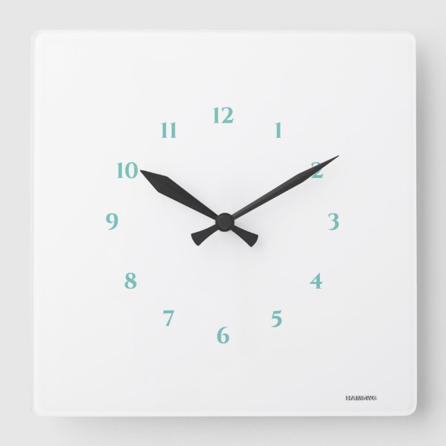 Horloge murale acrylique blanche HAMbWG (Recto)