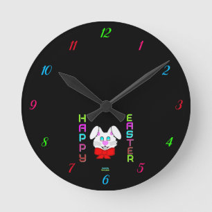 Horloge murale acrylique Bunny de Pâques