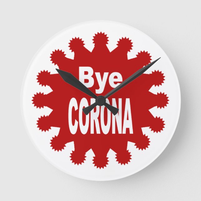 Horloge murale acrylique Bye CORONA (Recto)