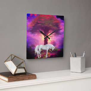 Horloge murale acrylique Carré de 10,75 po