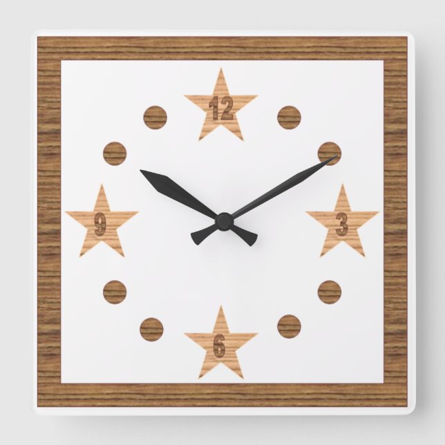 Horloge murale acrylique, Carrée TOP DESIGN CLOCK (Recto)