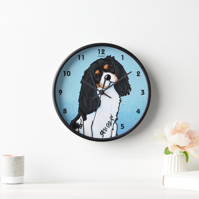 Horloge murale acrylique Cavalier King Charles (Maison)