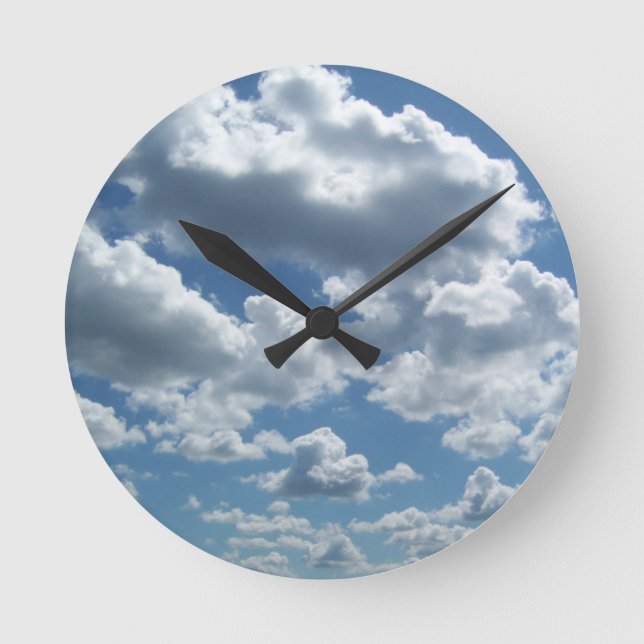 Horloge murale acrylique ciel et nuages (Recto)