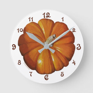 Horloge murale acrylique citrouille
