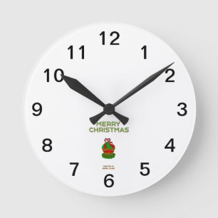 Horloge murale acrylique Cupcake de Noël