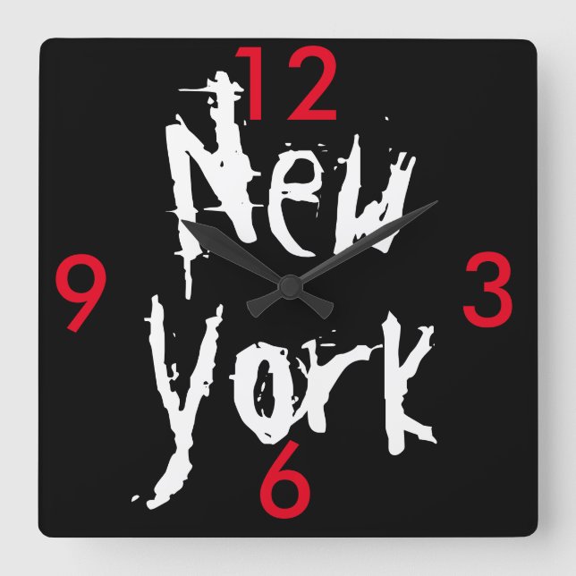 Horloge murale acrylique de New York (Recto)