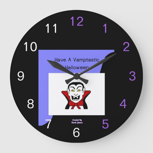 Horloge murale acrylique d'Halloween Vamptastique (Recto)