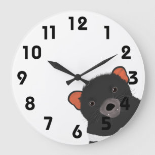Horloge murale acrylique du diable de Tasmanie