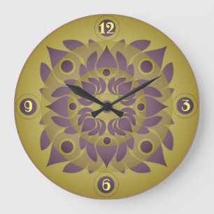 Horloge murale Acrylique Lotus