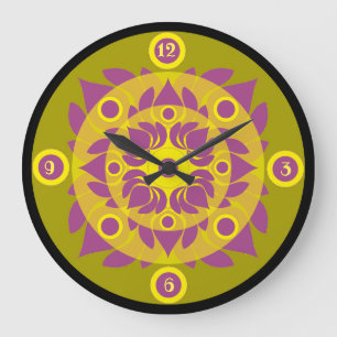Horloge murale Acrylique Lotus