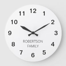 Horloge murale acrylique minimaliste personnalisée