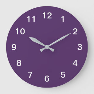 Horloge murale acrylique minimaliste violet foncé