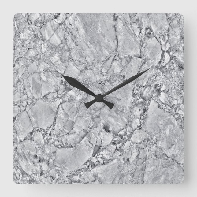 Horloge murale acrylique Motif en pierre de marbre (Recto)