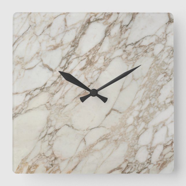 Horloge murale acrylique Motif en pierre de marbre (Recto)