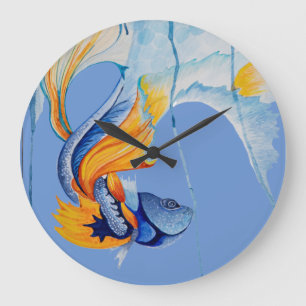 Horloge murale Acrylique Poisson