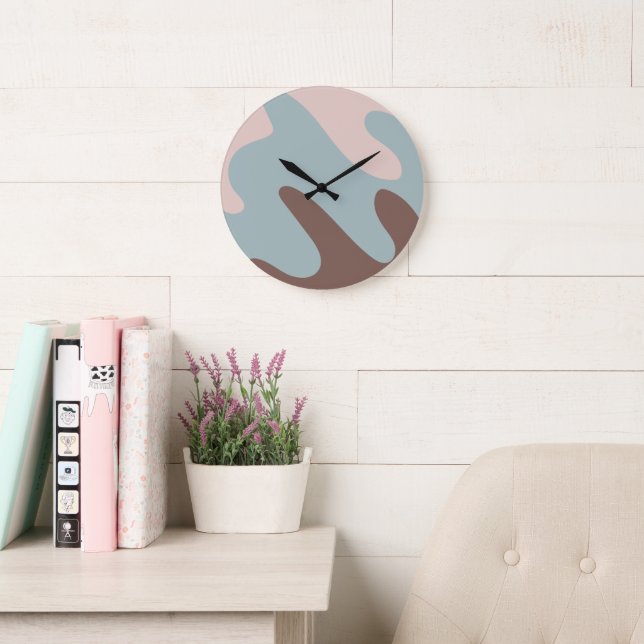 Horloge murale acrylique ronde Abstraite de 10,75  (Salle de lecture)