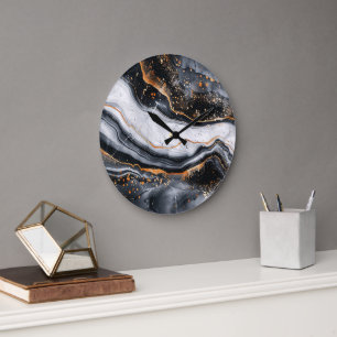 Horloge murale acrylique ronde de 10,75 po, en mar