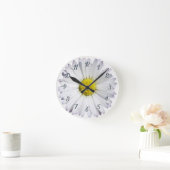 Horloge murale acrylique ronde Fleur marguerite (Home)